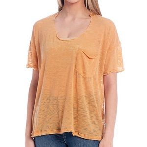 💕NWT FREE PEOPLE SUMMER SKY TEE DESERT SAND XS**